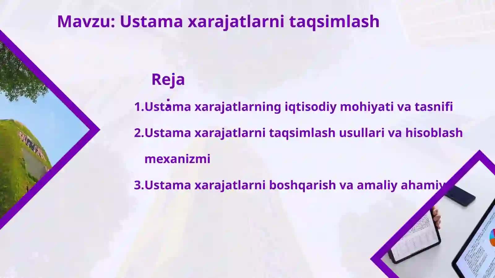 Ustama xarajatlarni taqsimlash 2