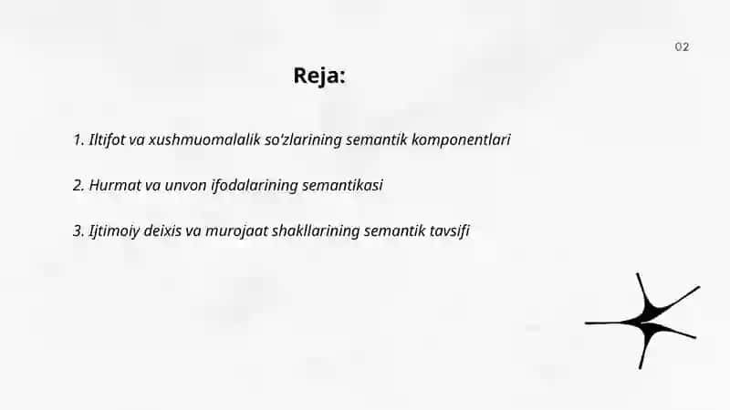 Iltifot va xushmuomalalik soʻzlarining semantik komponentlari 2