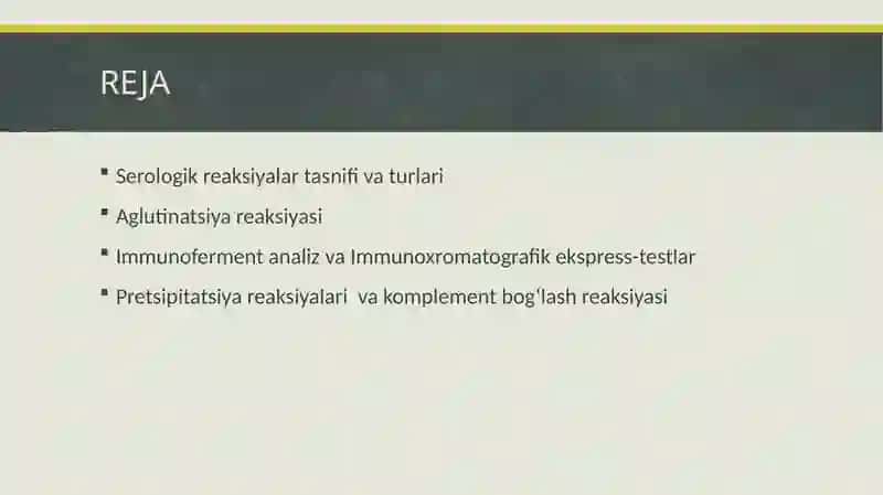 serologik reaksiyalar va ularning amalyotda ishlatilishi 2