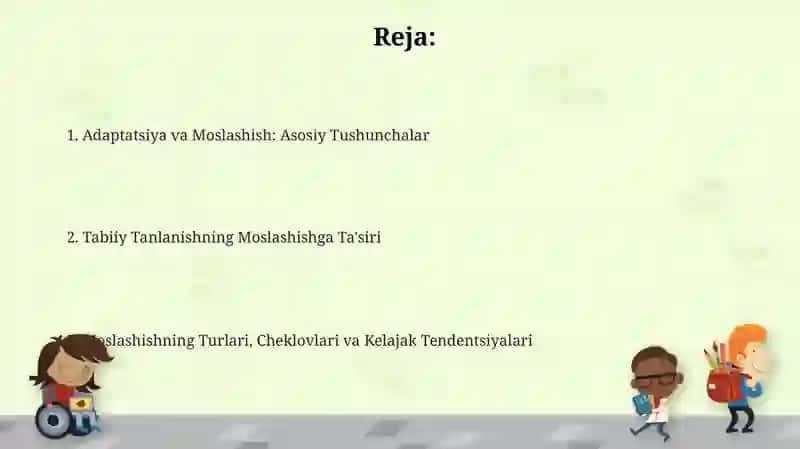 Adaptatsiya va Moslashish 2