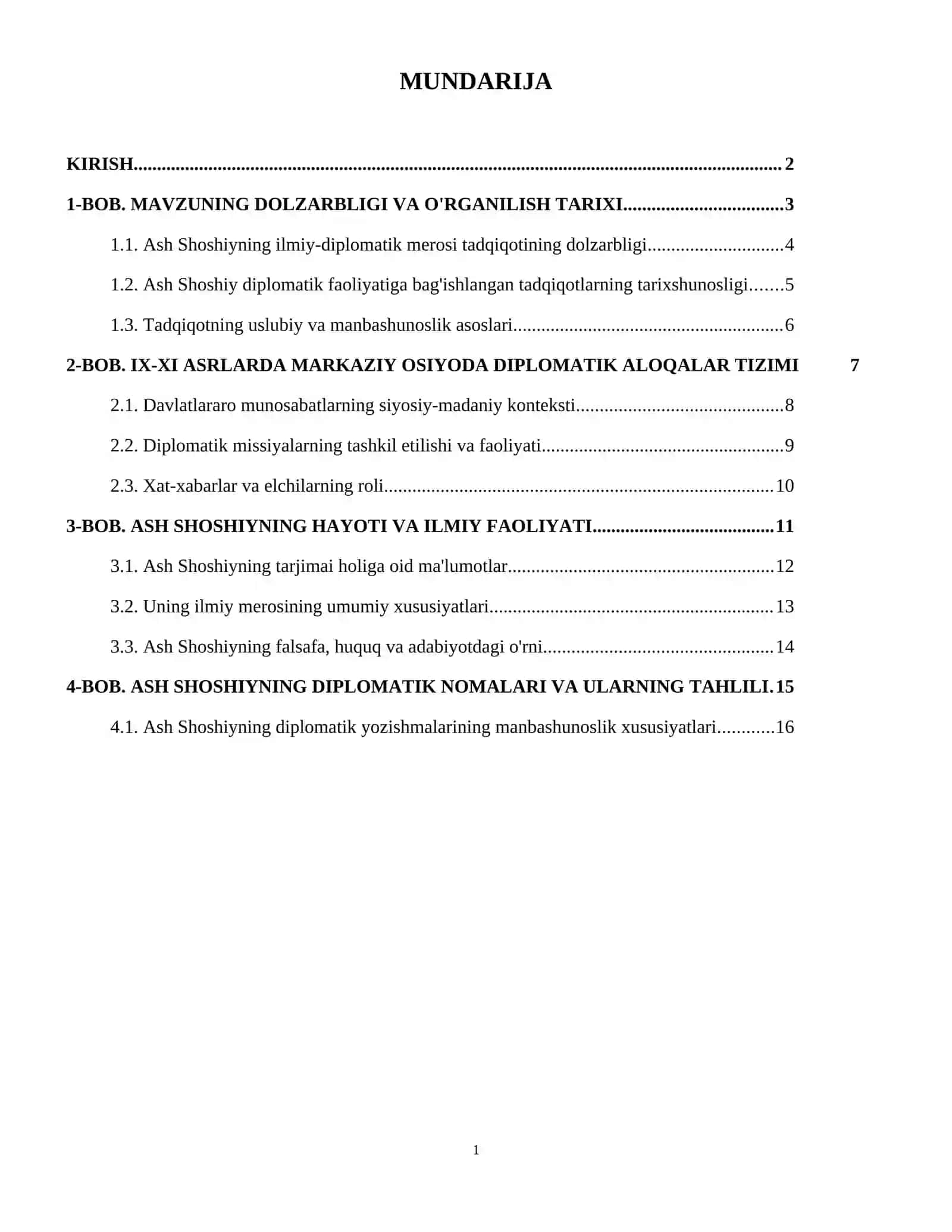 Ash Shoshiyning diplomatik nomalari 2