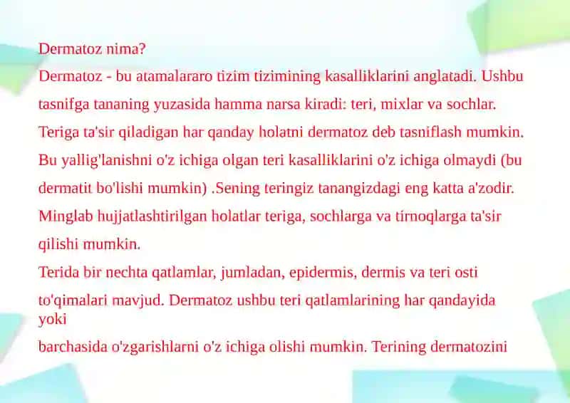 Dermatozlar 2