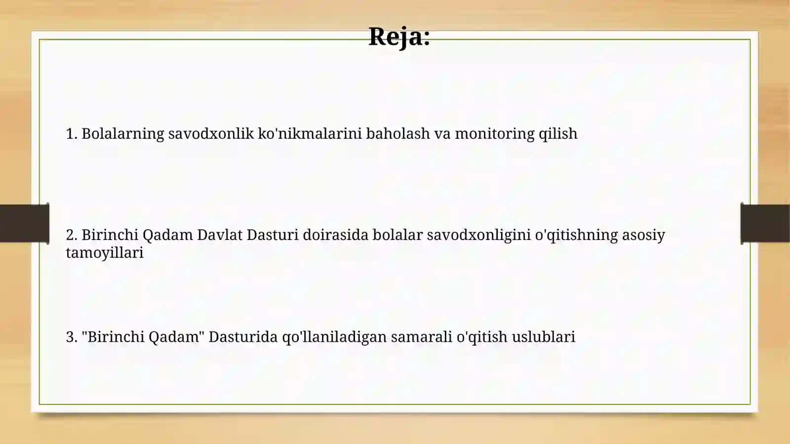 "Birinchi Qadam" Dasturi 2