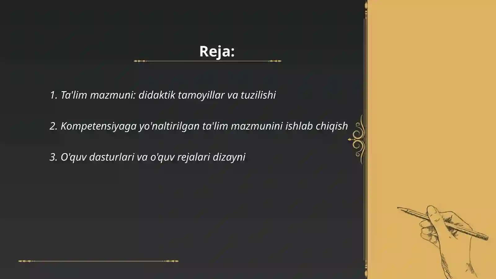Taʼlim mazmuni taʼlim metodlari va vositalari 2