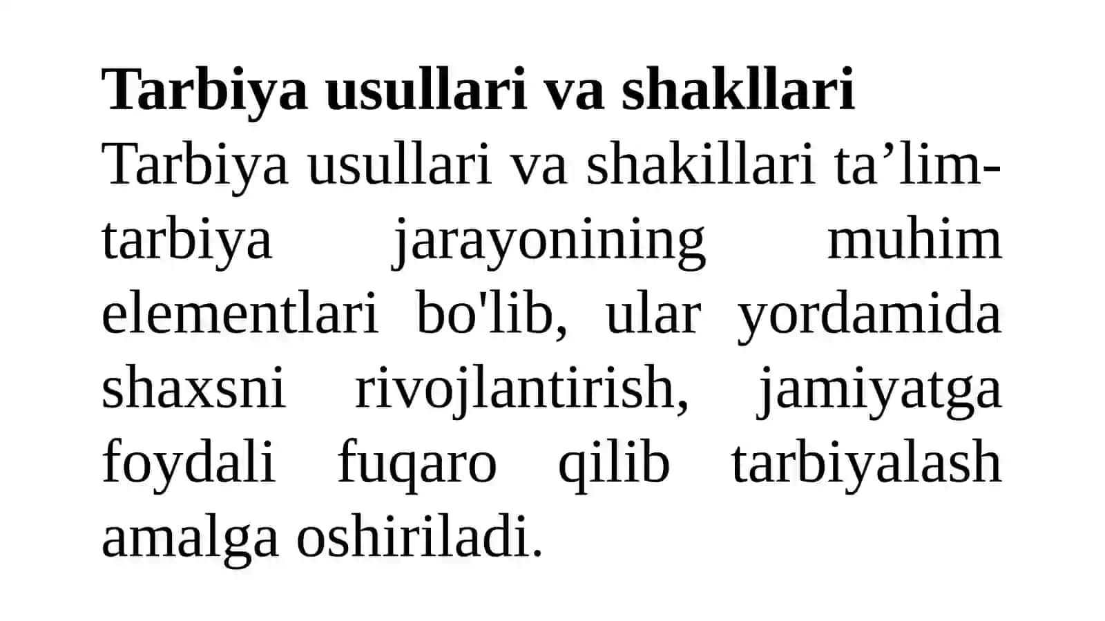Tarbiya usullari va shakillari 2