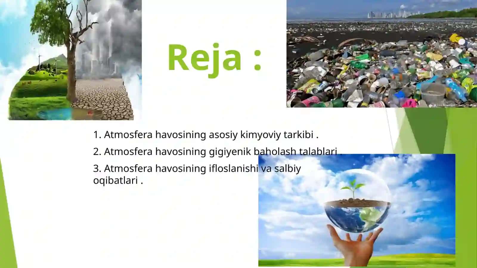 Atmosfera havosining kimyoviy xossalari 2
