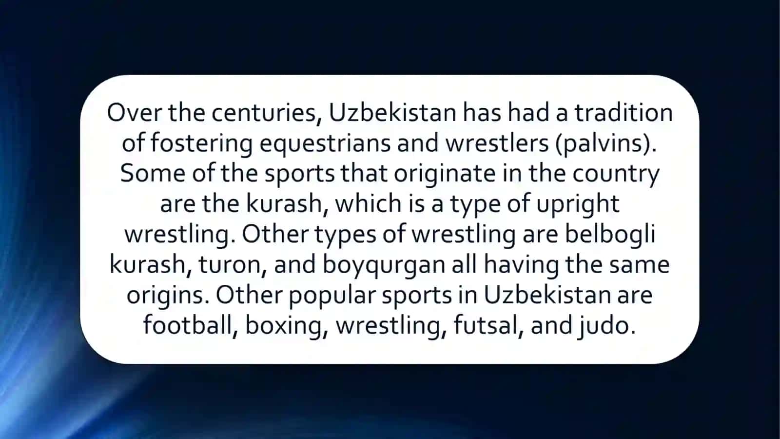Sport in Uzbekistan 2