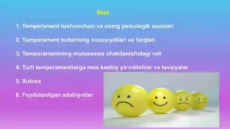 Temperament xususiyatlarining mutaxassis shakllanishidagi o’rni 2