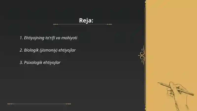 Ehtiyojlar haqida tushuncha 2