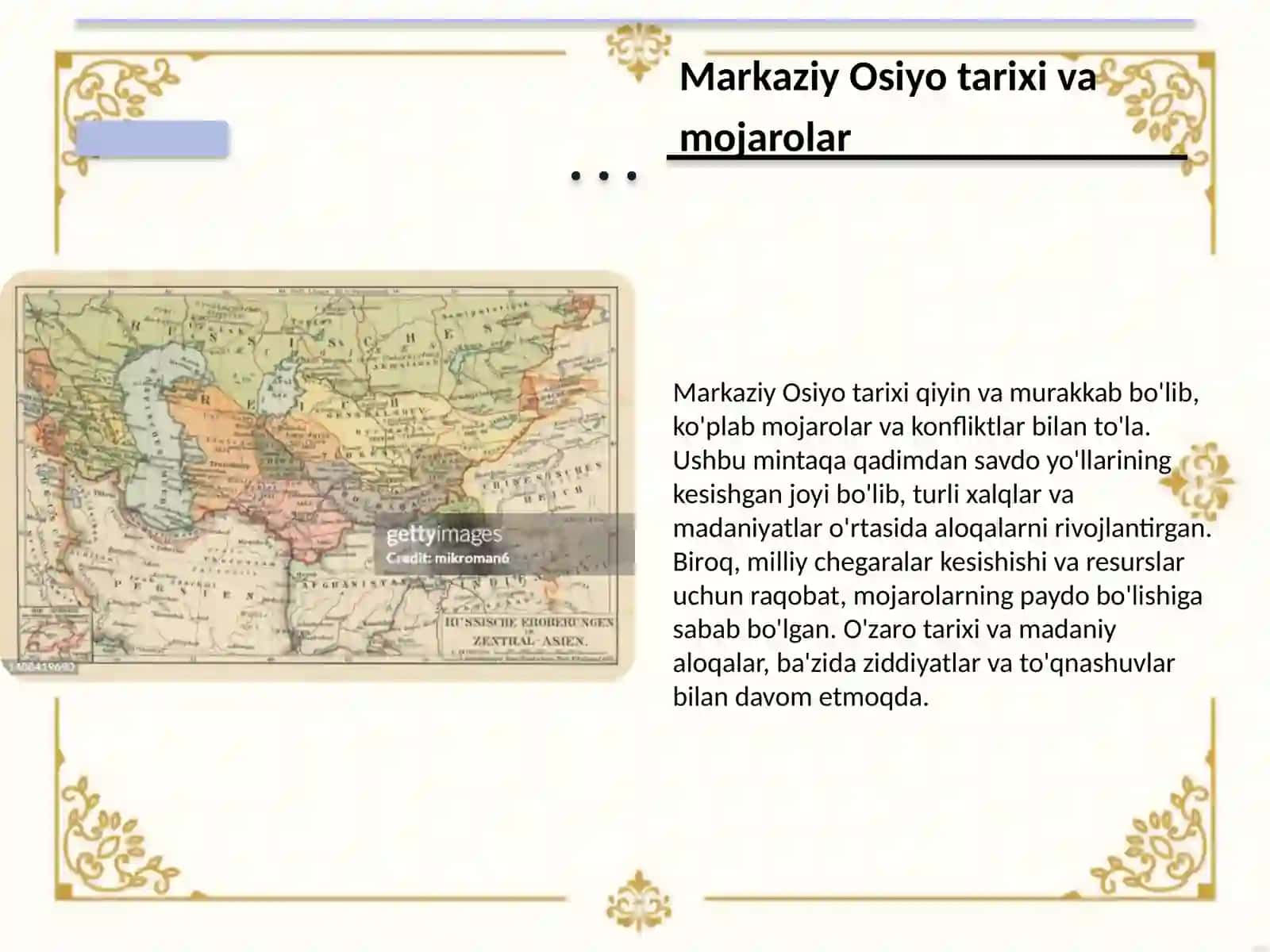 Markaziy Osiyo tarixi va mojarolar 2