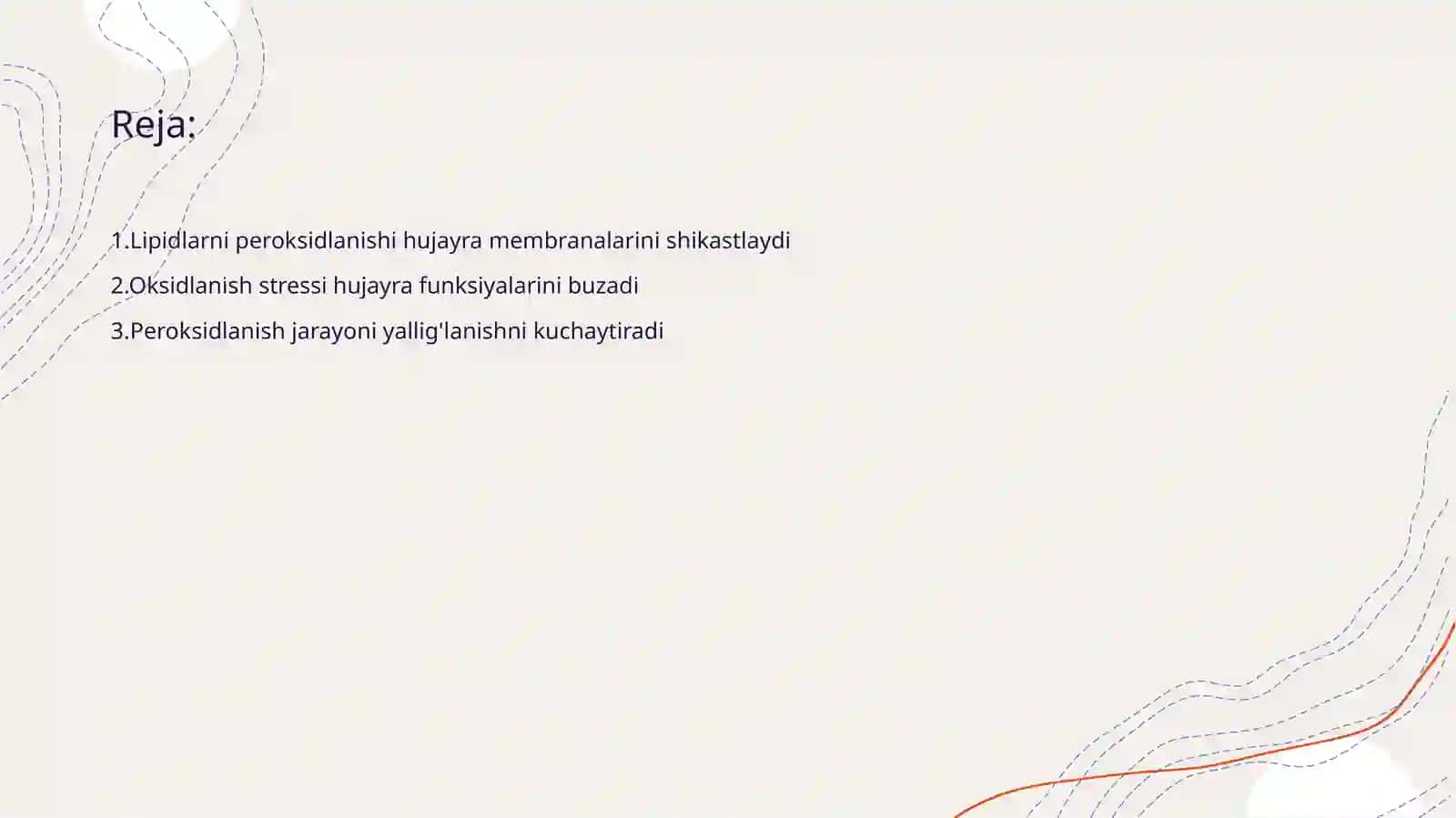 Lipidlarni peroksidlanishi va hujayra shikastlanishi patogenezidagi ahamiyati 2