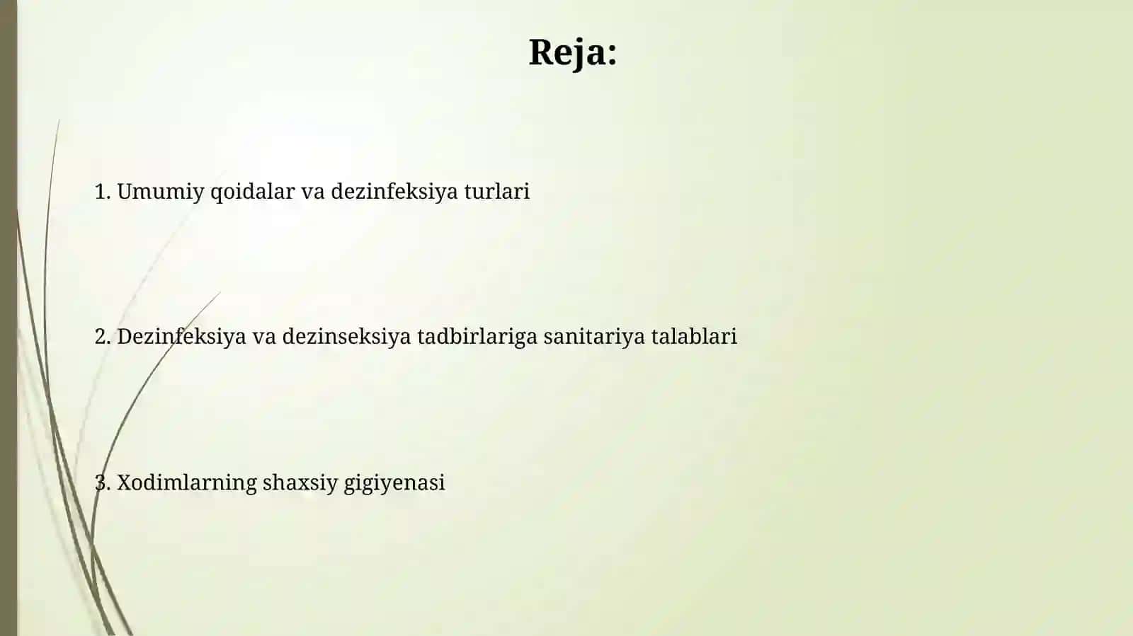 Dezinfeksiya va dezinseksiya hamda sanitariya qoidalari 2