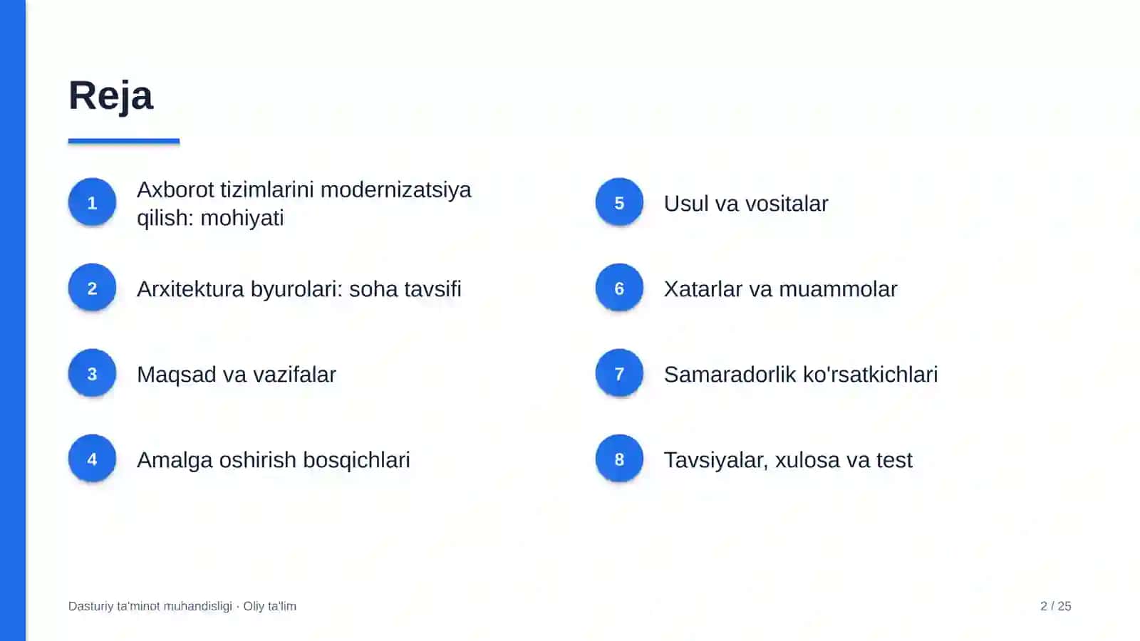 DASTURIY TA'MINOT MUHANDISLIGI 2