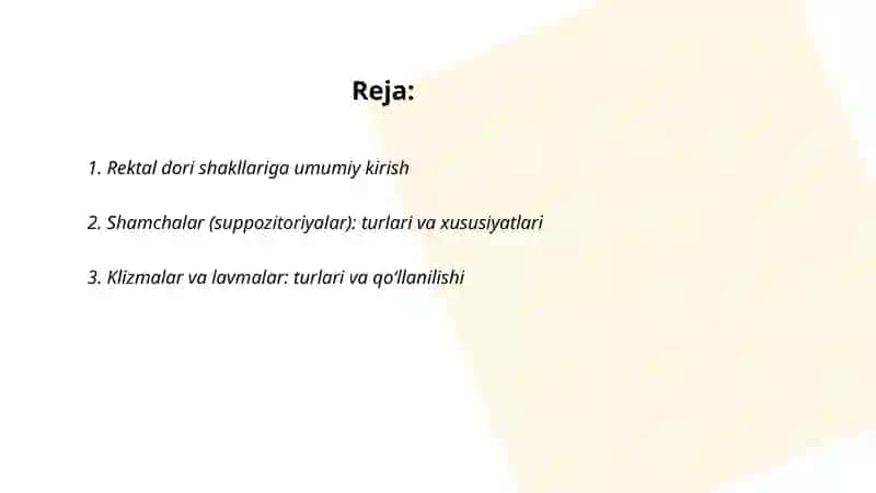 Rektal dori shakllari 2