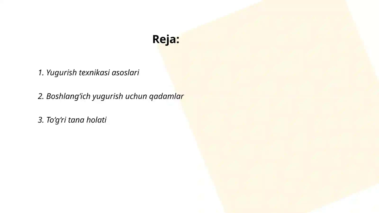 Yugurish texnikasi 2