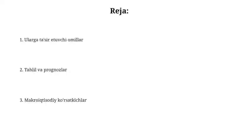 Makroiqtisodiy nisbatlar va unga tas’sir etuvchi omillar 2
