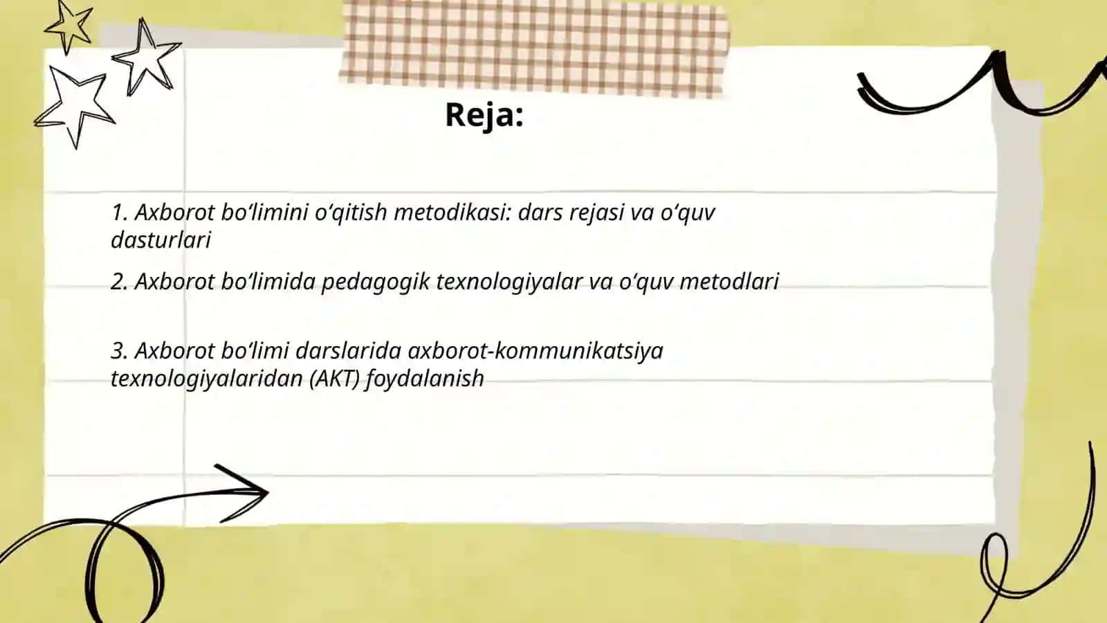 Axborot boʻlimini oʻqitish metodikasi 2