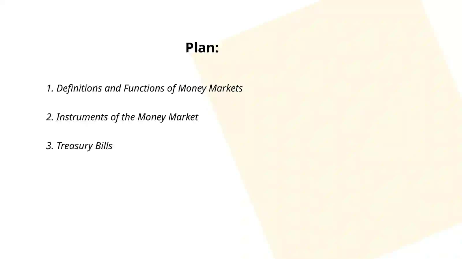 Functions of Money Markets 2