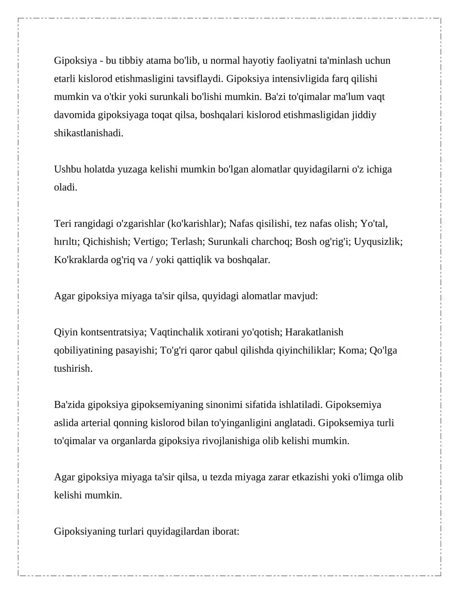 Gipoksiya turlari 2