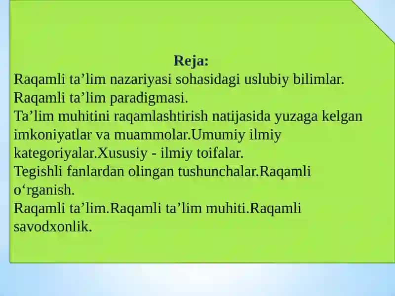 Ta’lim muhitini raqamlashtirish 2