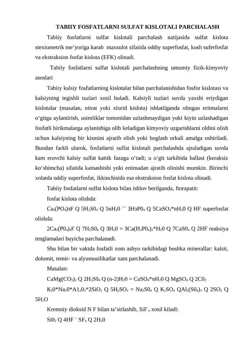Mineral o‘g‘itlar olish texnologiyasi 2