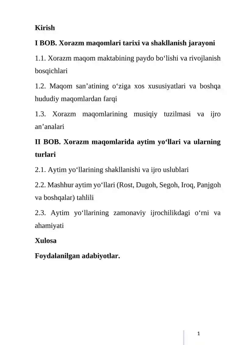 XORAZIM MAQOMLARI AYTIM YO’LLARI 2