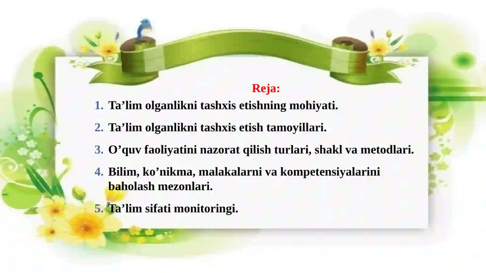 TA’LIMNI TASHXISLASH 2