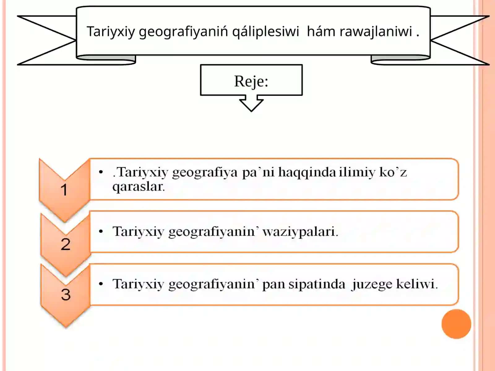 Tariyxiy geografiya pa’n tarmag’I 2