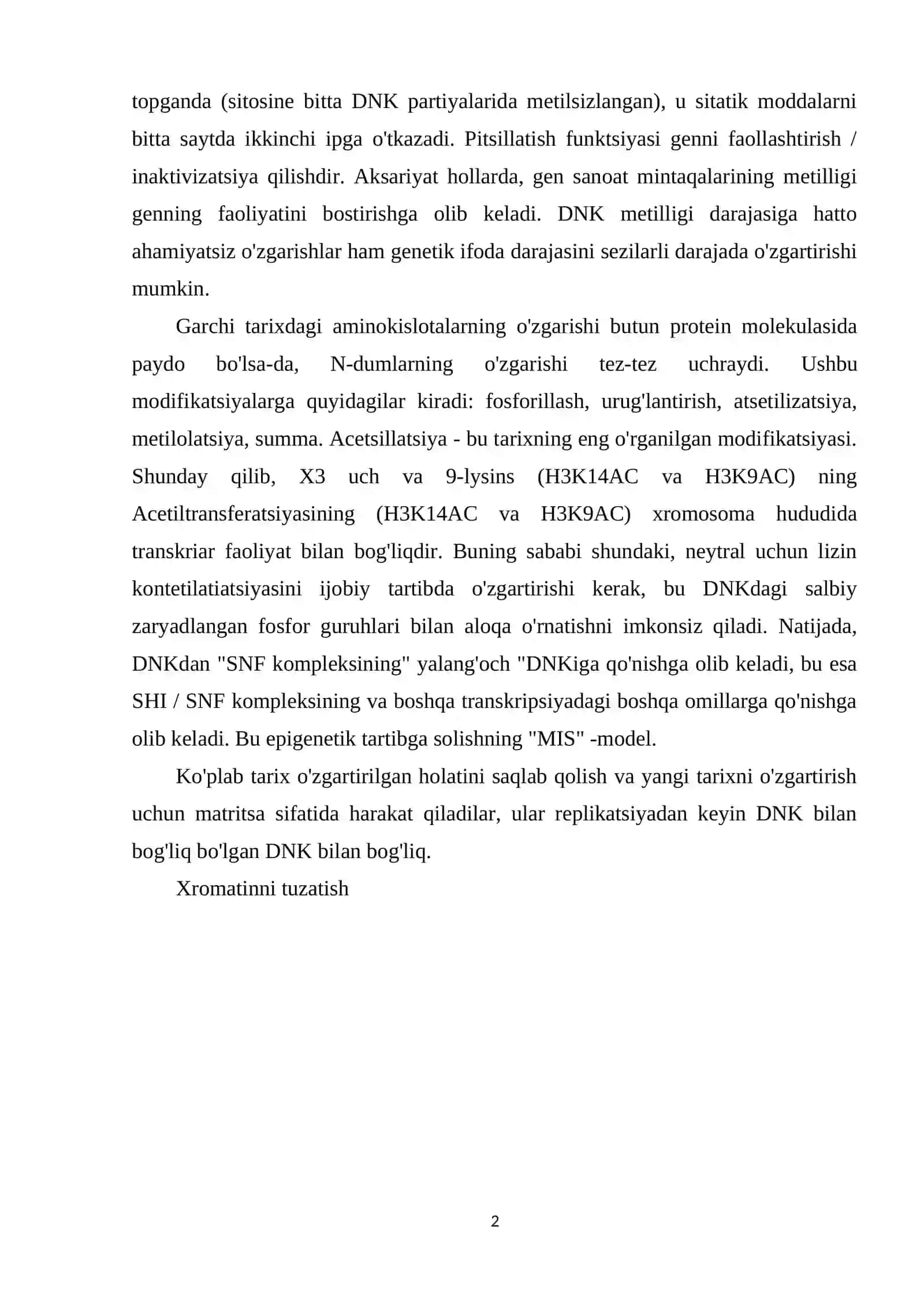EPIGENOMIKA EPIGENOM HAQIDA TUSHUNCHA 2