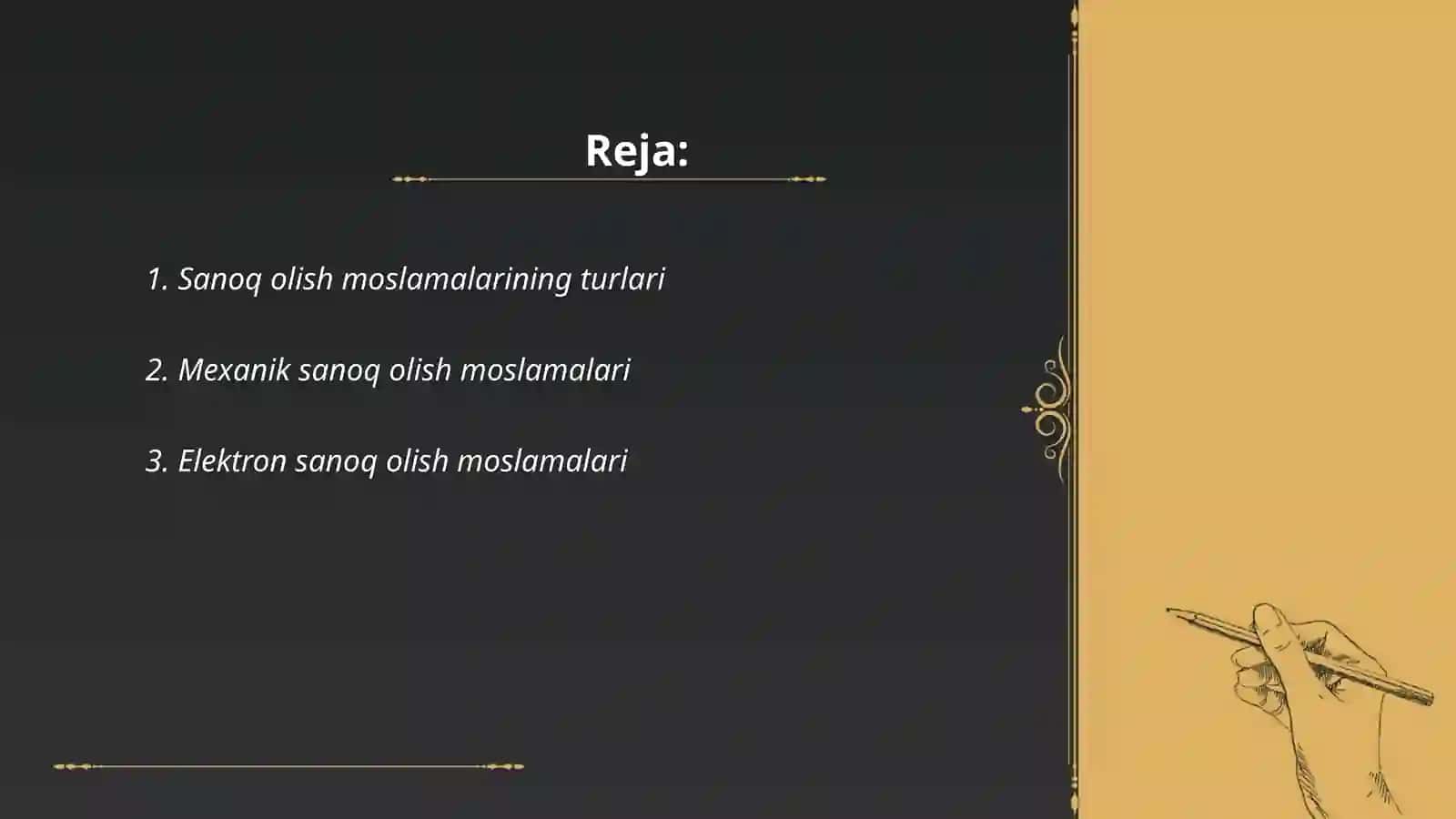 Sanoq olish moslamalari 2