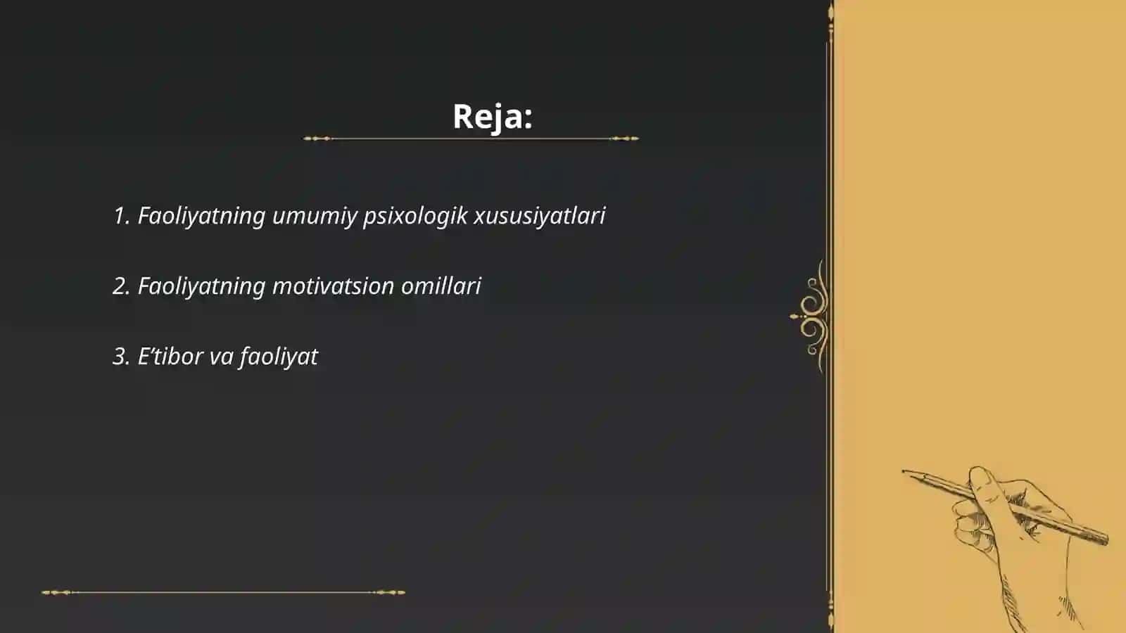 Faoliyatning psixologik tahlili 2