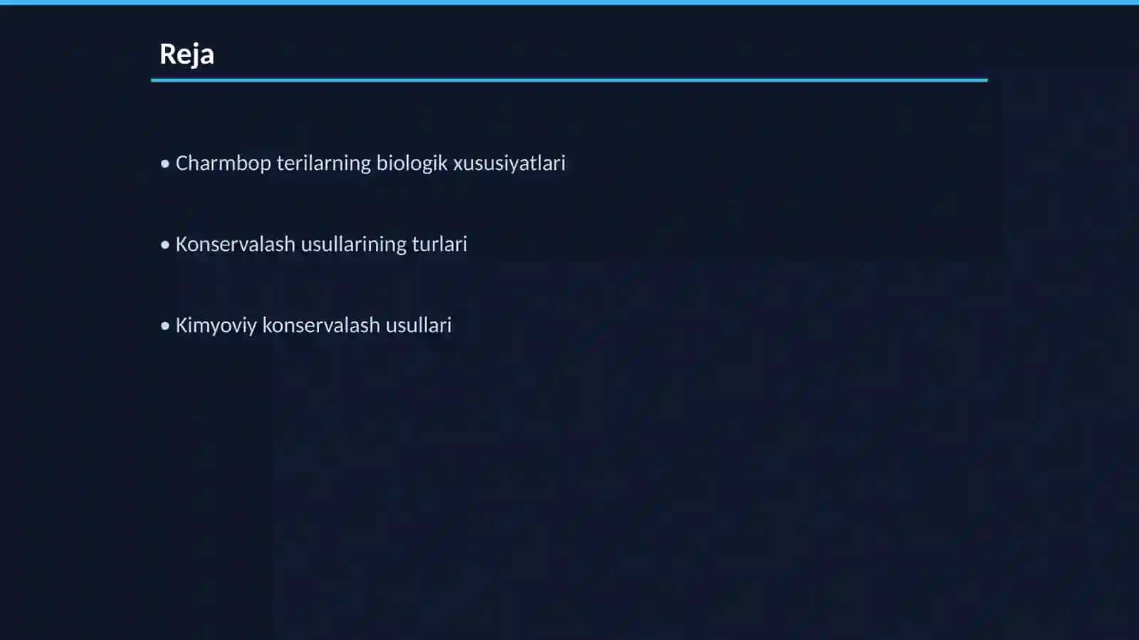 Charmbop terilarni konservalash usullari 2