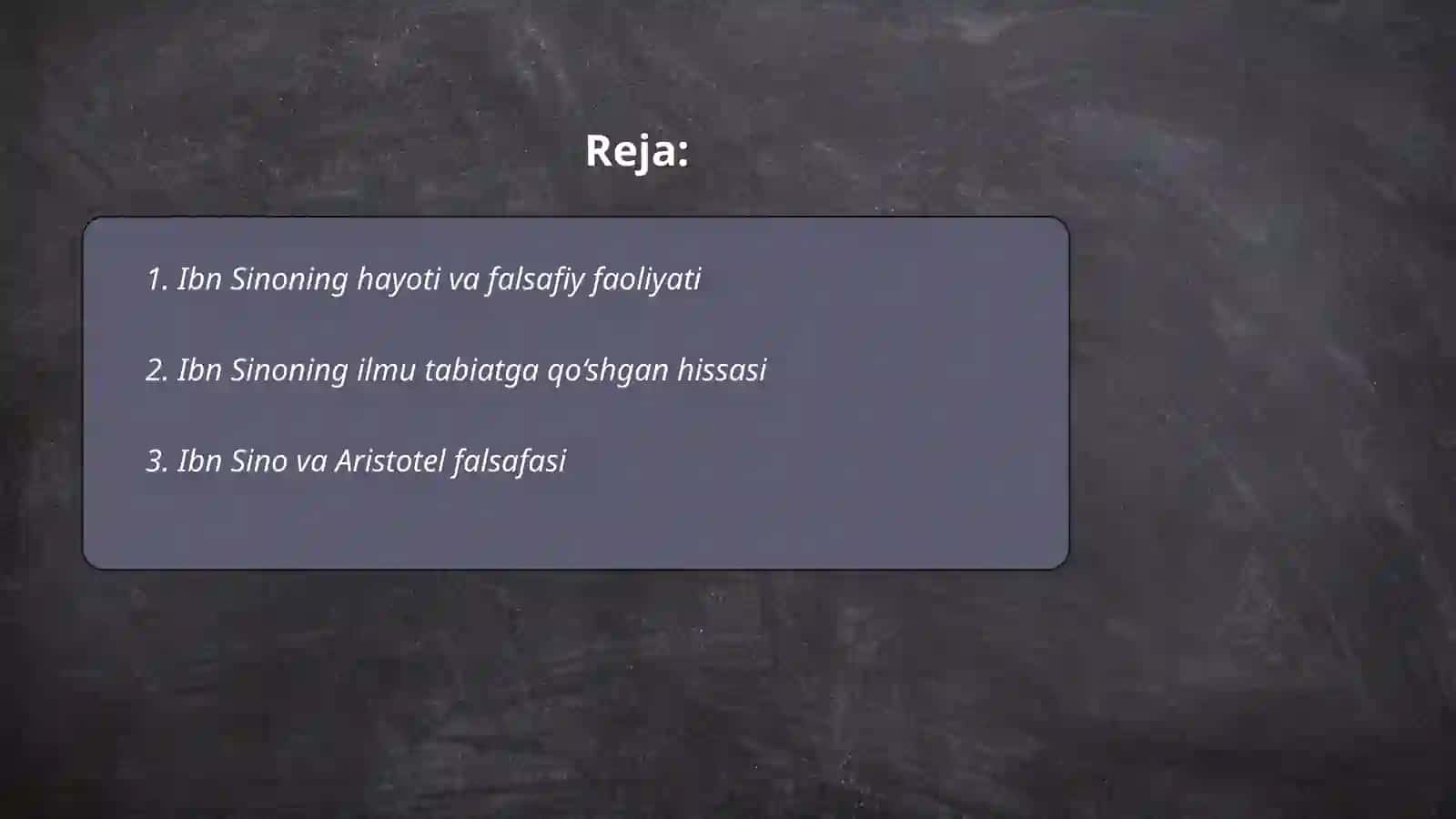 Ibn Sino falsafasi 2