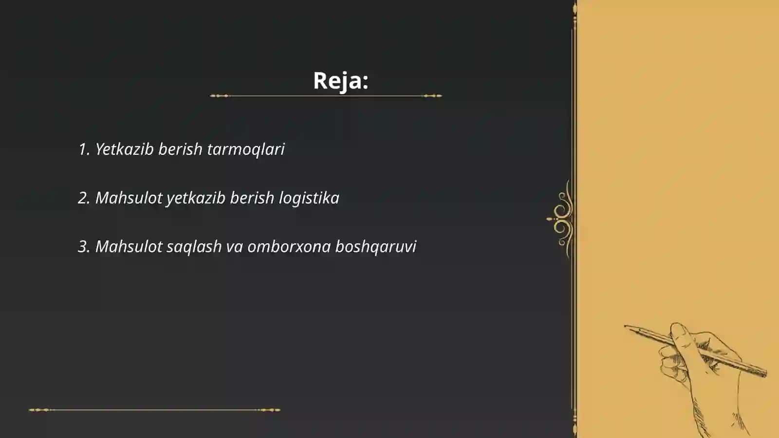 Yetkazib berish tarmoqlari 2
