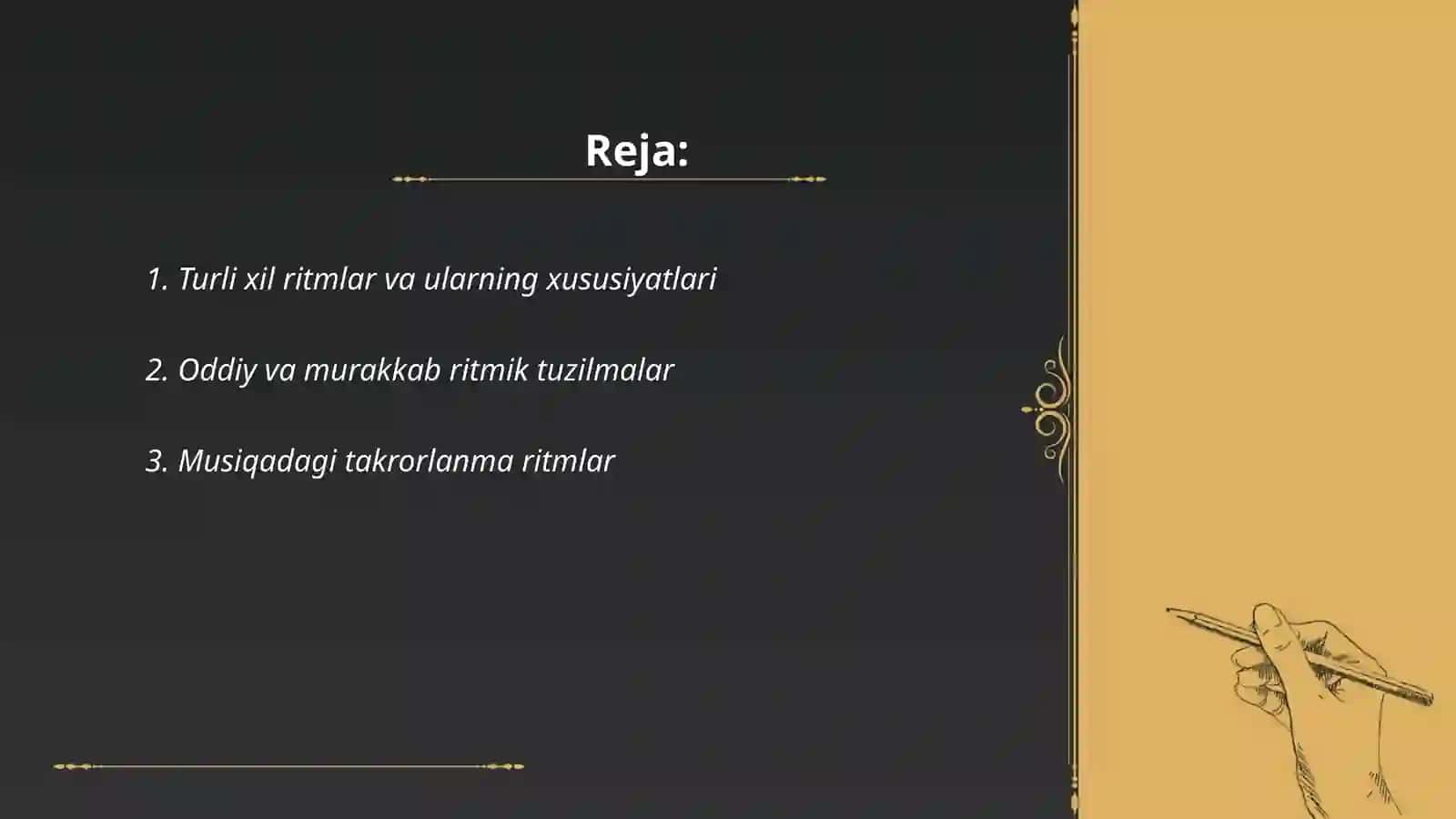 Turli xil ritmik ko'rinishlar 2