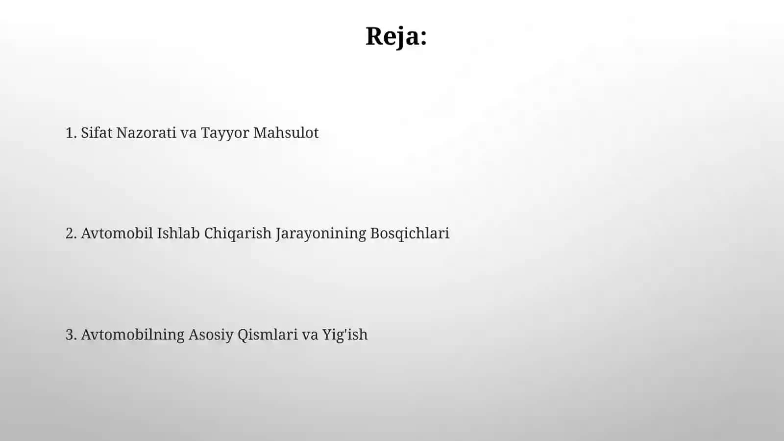 Avtomobil Ishlab Chiqarish Jarayonining Bosqichlari 2