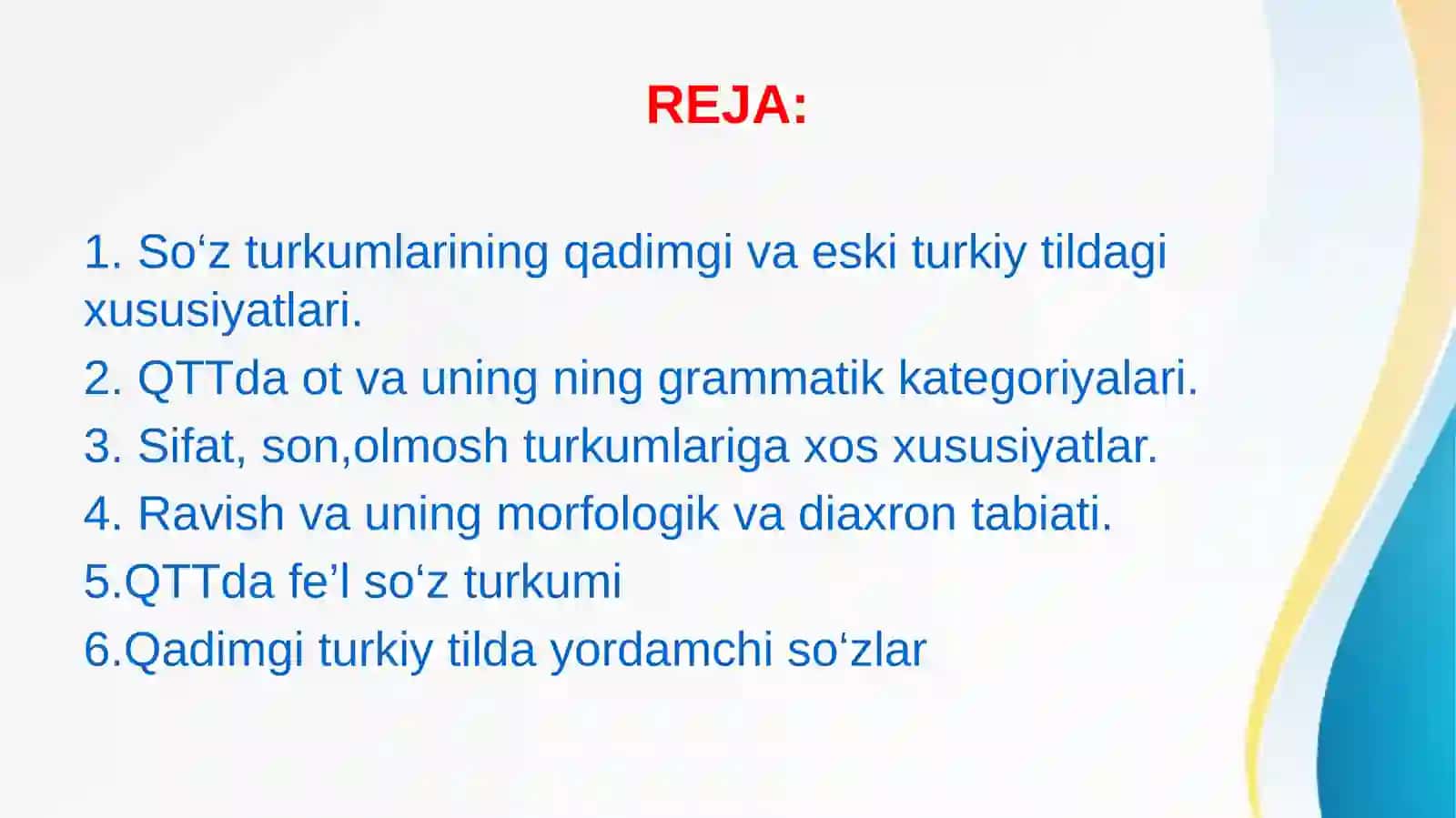 QADIMGI TURKIY TIL MORFOLOGIYASI 2
