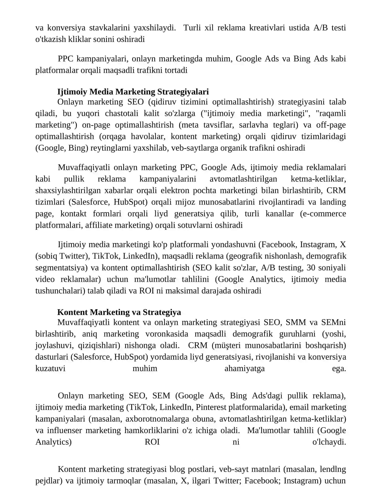 Filial Marketing Dasturlari 2