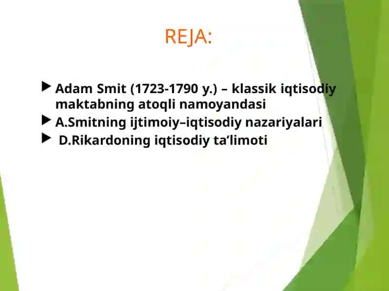 KLASSIK IQTISODIY MAKTAB 2