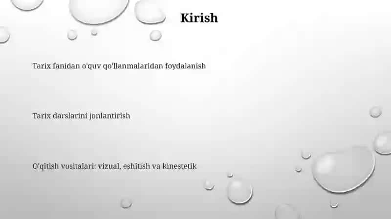 Tarix Darslari Talim Vositalaridan Foydalanish 2