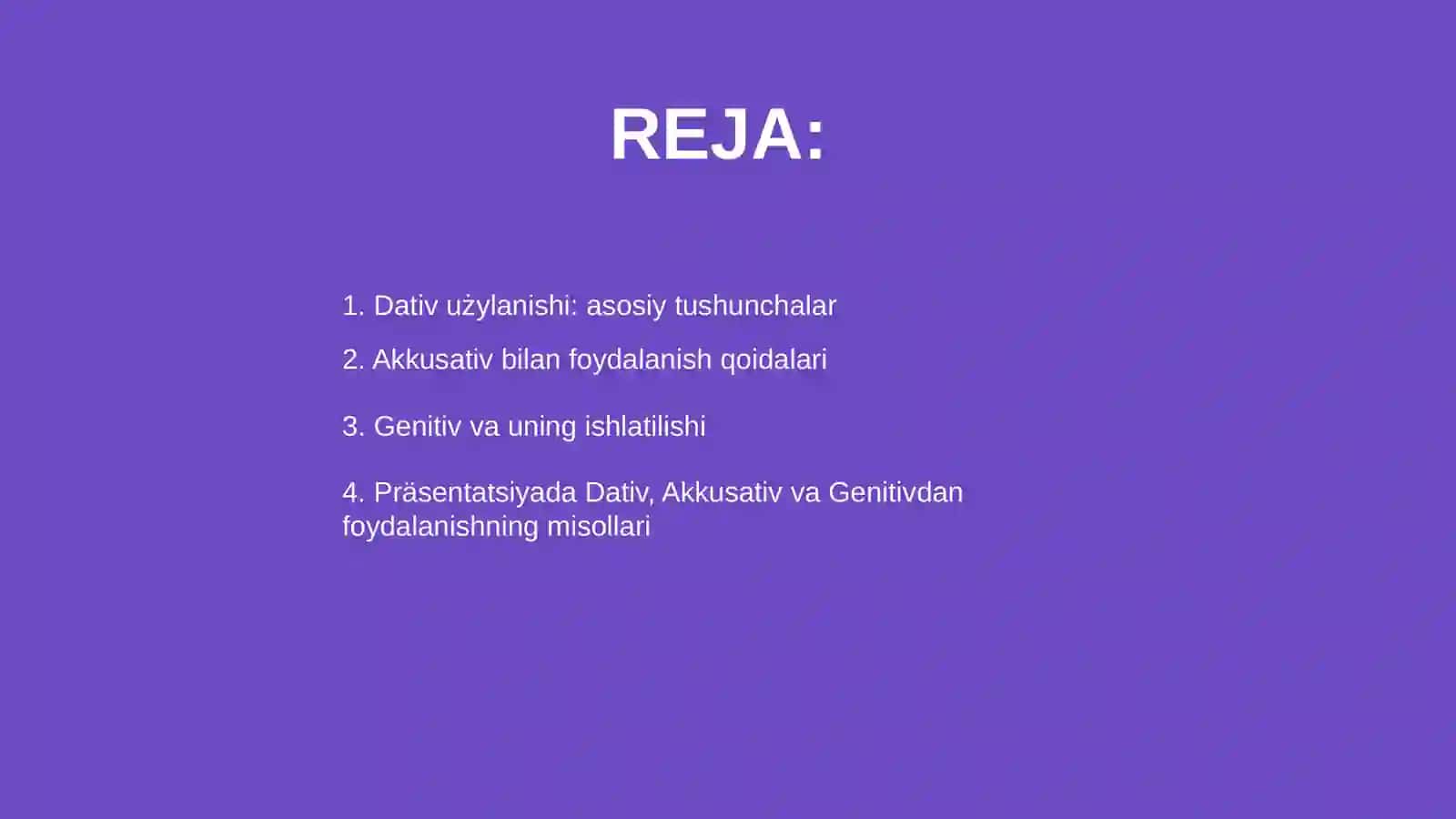 Präsentation im Dativ, Akkusativ und Genitiv 2