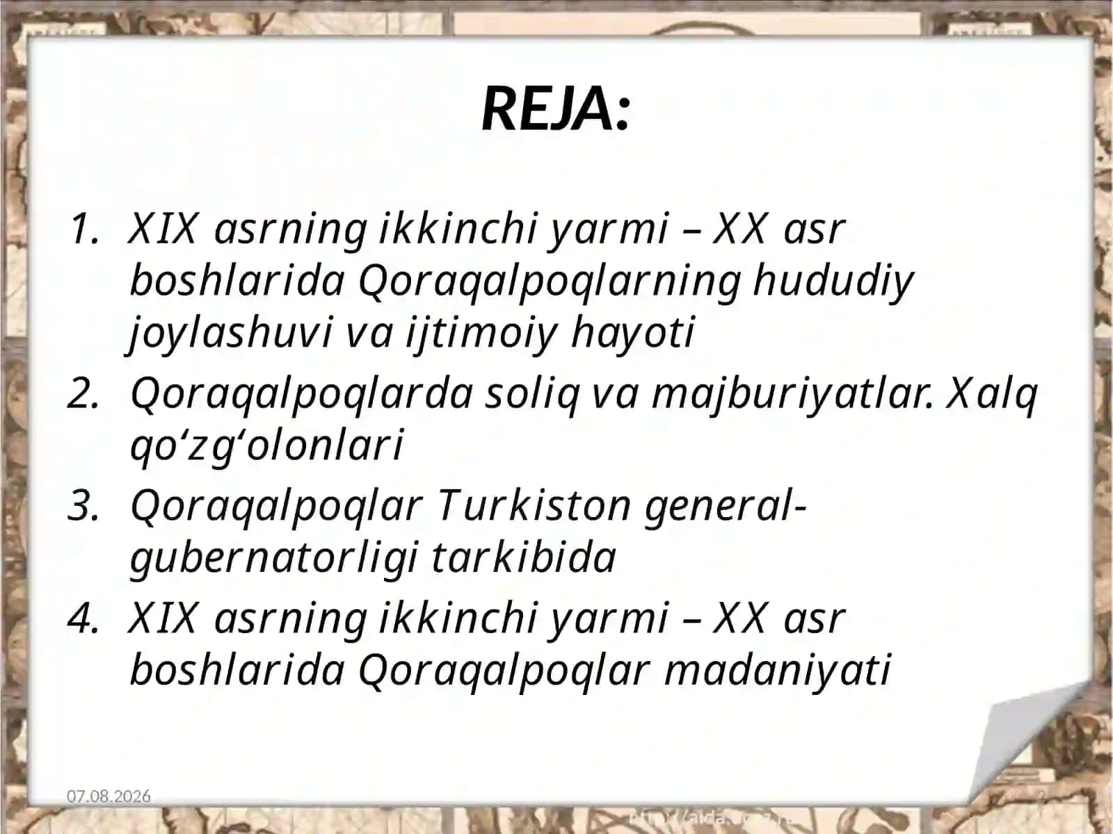 XIX asr oxiri-XX asr boshlarida qoraqalpoqlarning siyosiy, ijtimoiy-iqtisodiy va madaniy hayoti 2