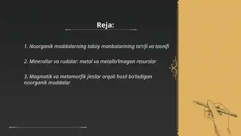 Noorganik moddalarning tabiiy manbalari 2