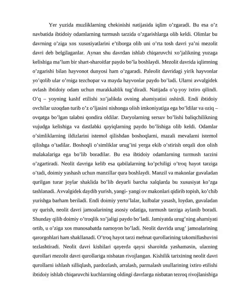 Ishlab chiqaruvchi xo’jalikning paydo bo’lishi 2