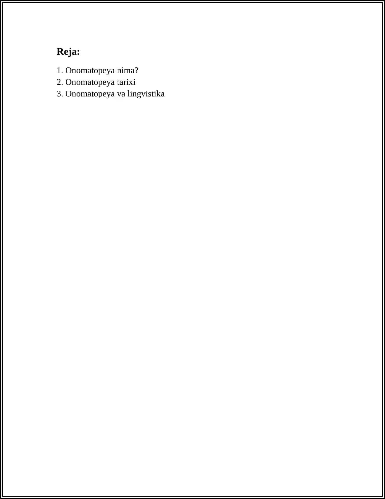MUSTAQIL ISH Mavzu: ONOMATOPOEIA 2