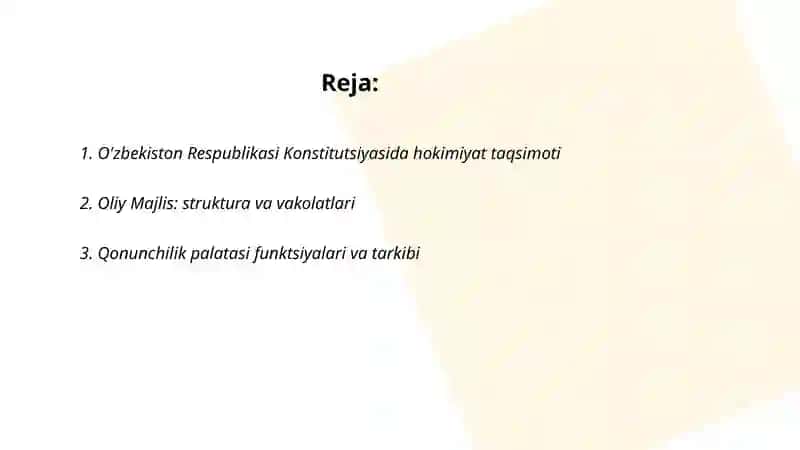 O'zbekiston Respublikasida hokimiyat tizimi 2