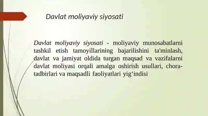 Davlatning moliyaviy-siyosati 2