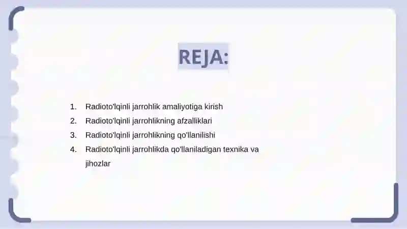Radio to‘lqinli jarrohlik 2