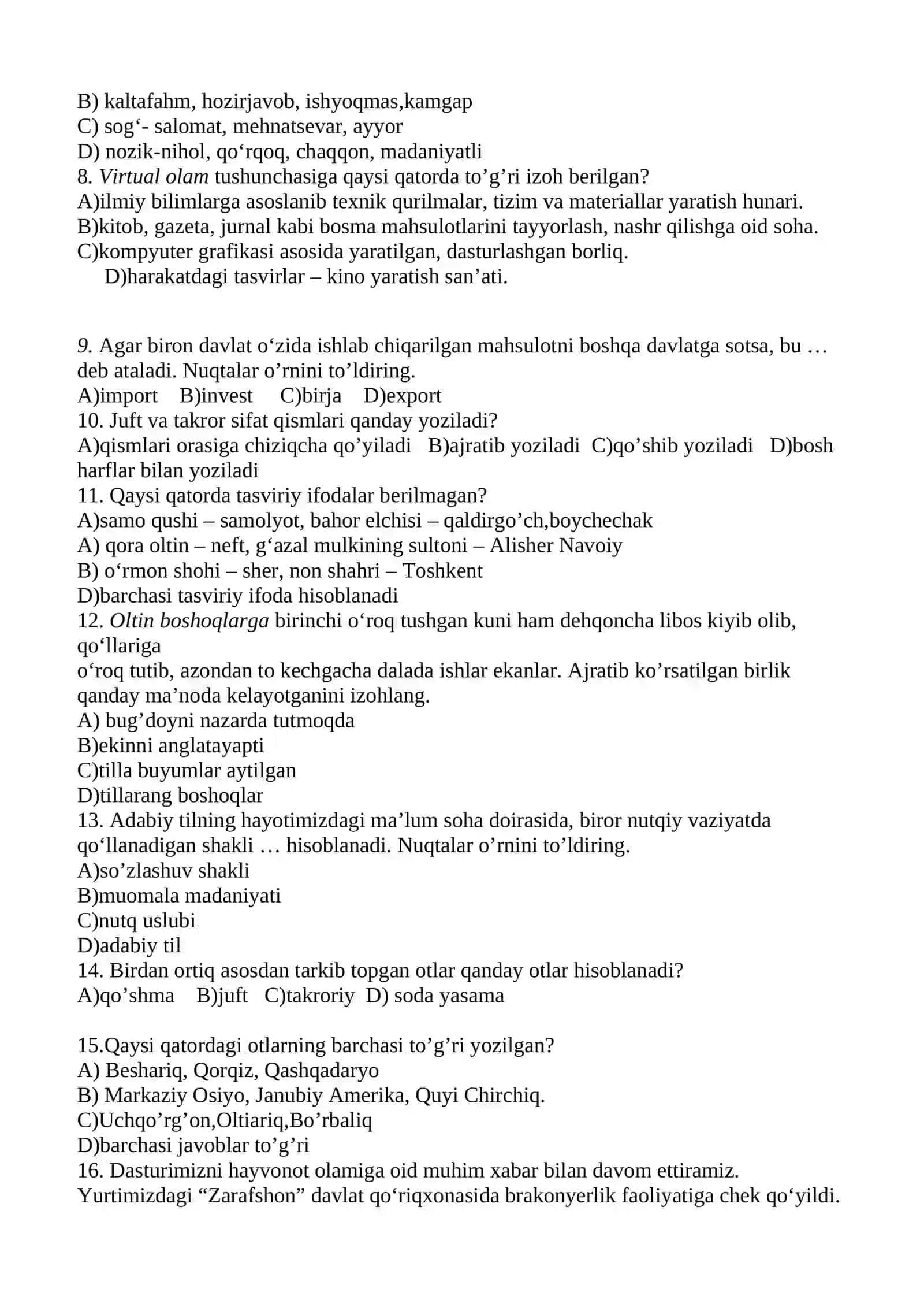 6-SINF ONA TILI II CHORAK YANGI DARSLIK 2