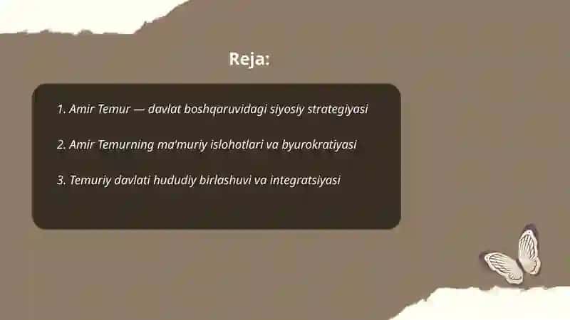 Amir Temur davlat boshqaruvidagi siyosiy strategiyasi 2